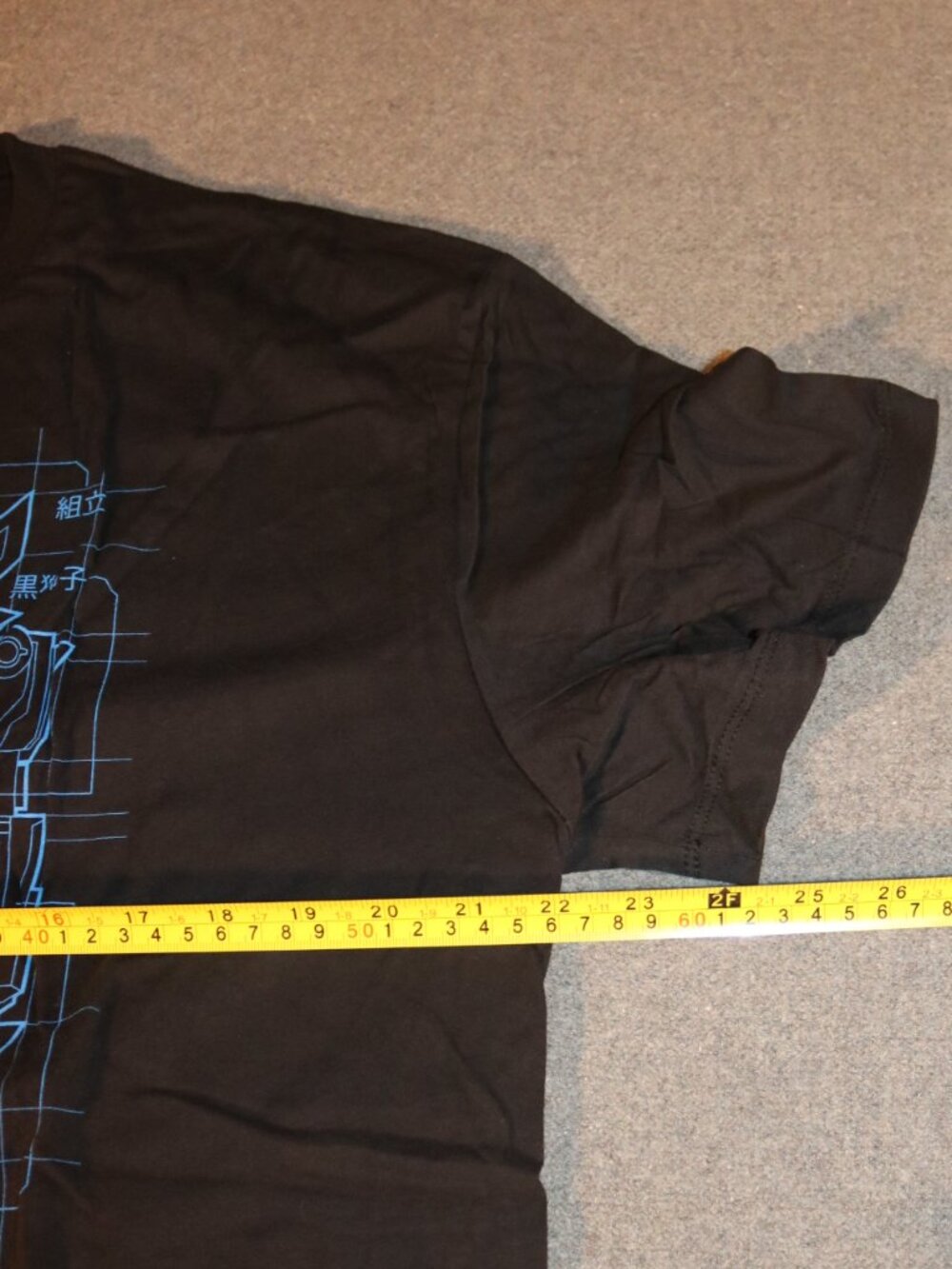Voltron T-shirt Mens XL Black Cotton Heritage 2016 Robot Blueprint Design - Picture 4 of 7